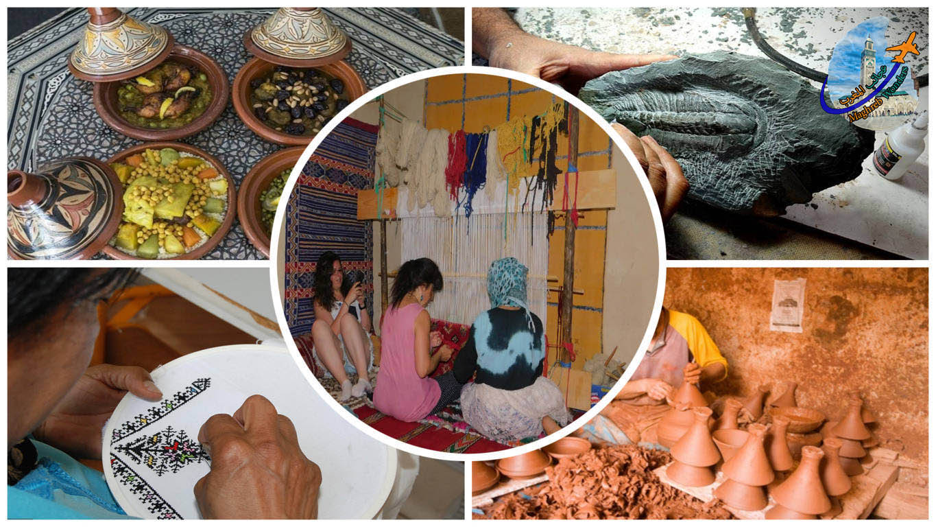 moroccan food mix Carpets earthenware tours